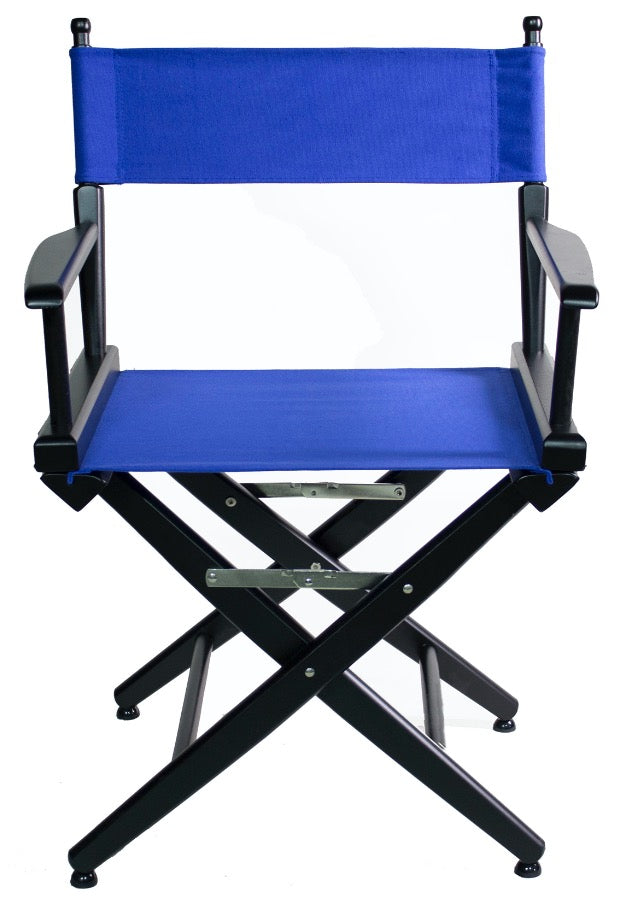 Short Director's Chair 18" Seat Height (Dining Height) Black Finish