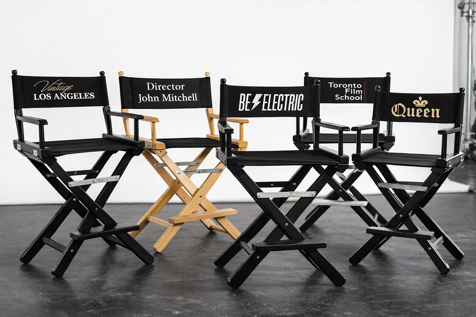 Professional Grade Studio Directors Chairs, Personalized – Filmcraft ...