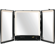 Nestor Factory LED Makeup Mirror Tri-Fold Table Top Black