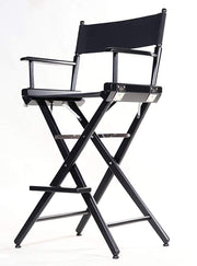 TALL DIRECTOR CHAIR 30" BAR HEIGHT BLACK FINISH (Pre-order ONLY) - Filmcraft Studio Gear