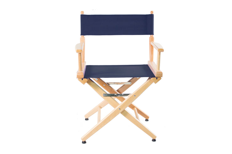 SHORT DIRECTOR CHAIR 18" DINING HEIGHT NATURAL FINISH - Filmcraft Studio Gear