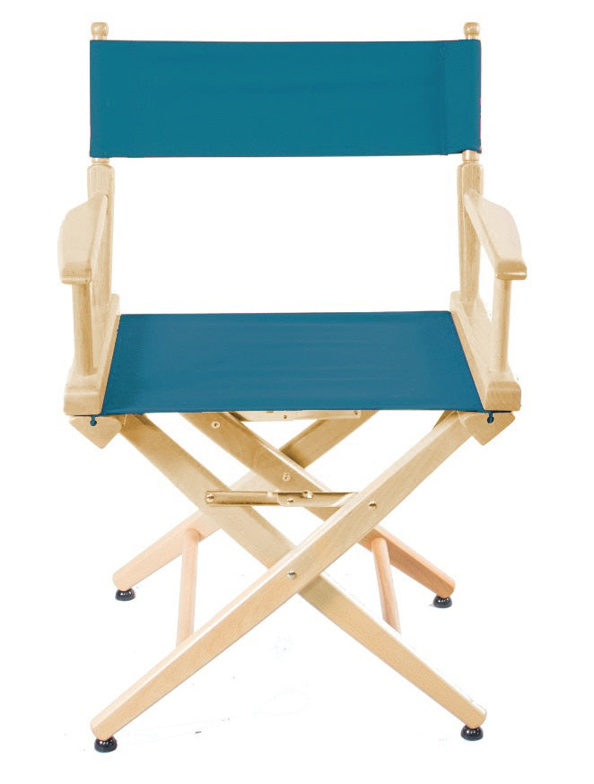 SHORT DIRECTOR CHAIR 18" DINING HEIGHT NATURAL FINISH - Filmcraft Studio Gear