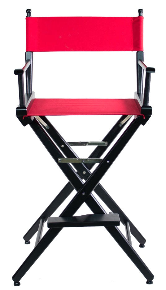 TALL DIRECTOR CHAIR 30" BAR HEIGHT BLACK FINISH (Pre-order ONLY) - Filmcraft Studio Gear