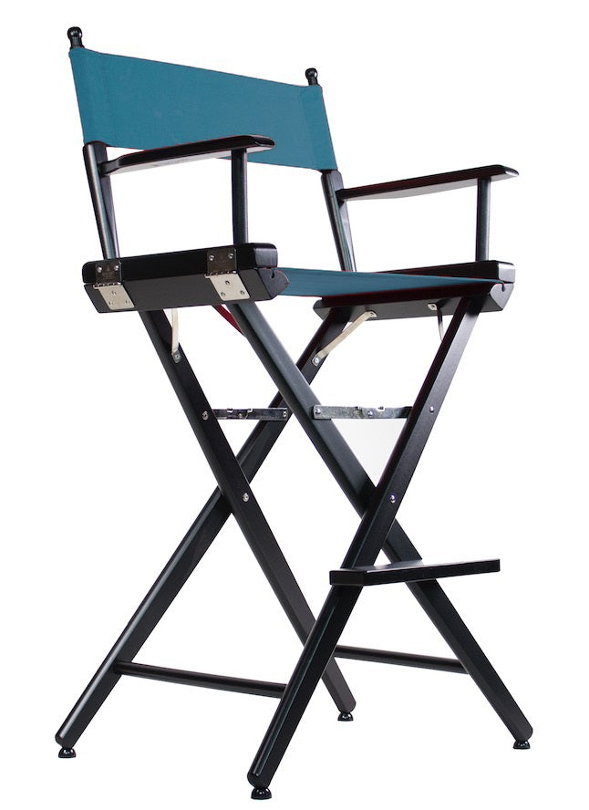 TALL DIRECTOR CHAIR 30" BAR HEIGHT BLACK FINISH - Filmcraft Studio Gear