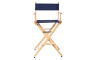 TALL DIRECTOR CHAIR 30" BAR HEIGHT NATURAL FINISH - Filmcraft Studio Gear