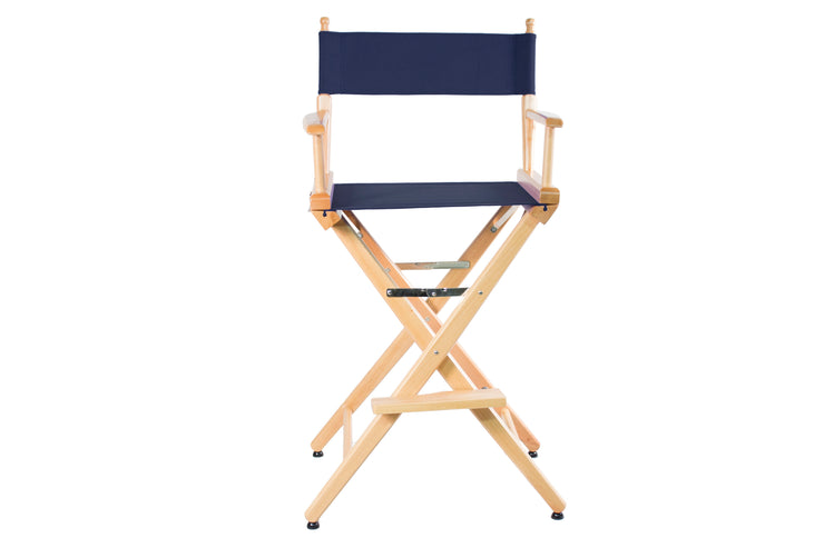 TALL DIRECTOR CHAIR 30" BAR HEIGHT NATURAL FINISH - Filmcraft Studio Gear