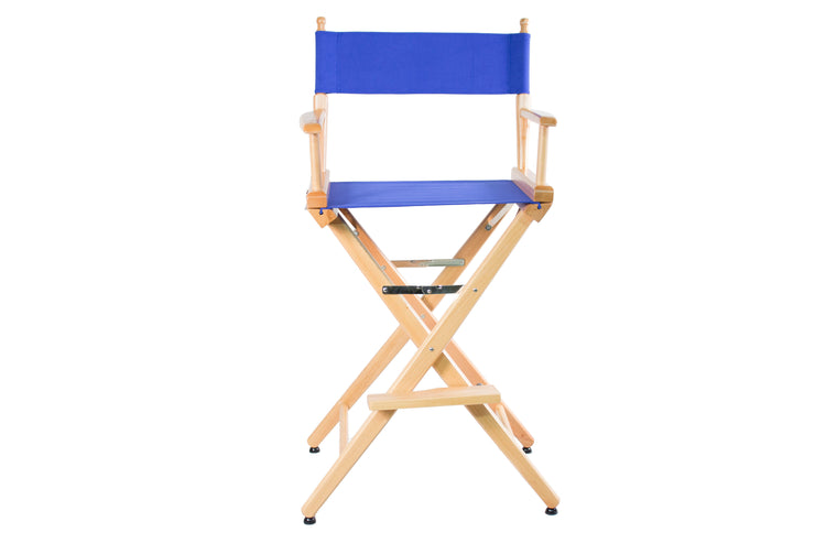 TALL DIRECTOR CHAIR 30" BAR HEIGHT NATURAL FINISH - Filmcraft Studio Gear