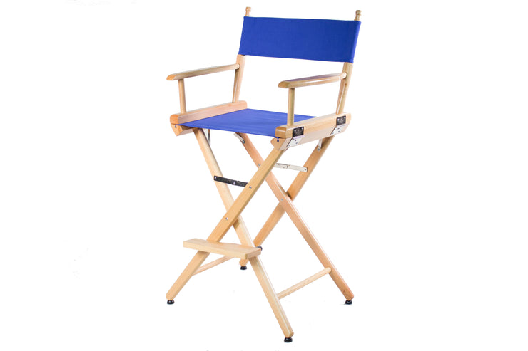 TALL DIRECTOR CHAIR 30" BAR HEIGHT NATURAL FINISH - Filmcraft Studio Gear