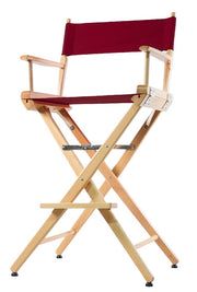 TALL DIRECTOR CHAIR 30" BAR HEIGHT NATURAL FINISH - Filmcraft Studio Gear